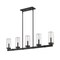 Z-Lite Marlow 5 Light Outdoor Linear, Matte Black And Seedy 589-5L-BK - alternate 4